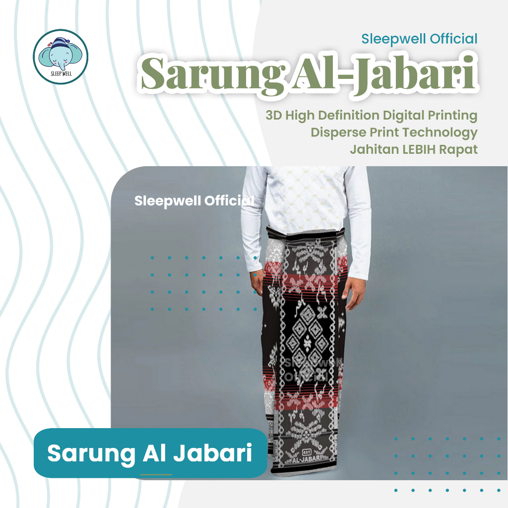 AL-JABARI Sarung Sutra Samarinda Premium Quality 120x96 cm - ALJABARI / AL JABARI - 1 Kotak