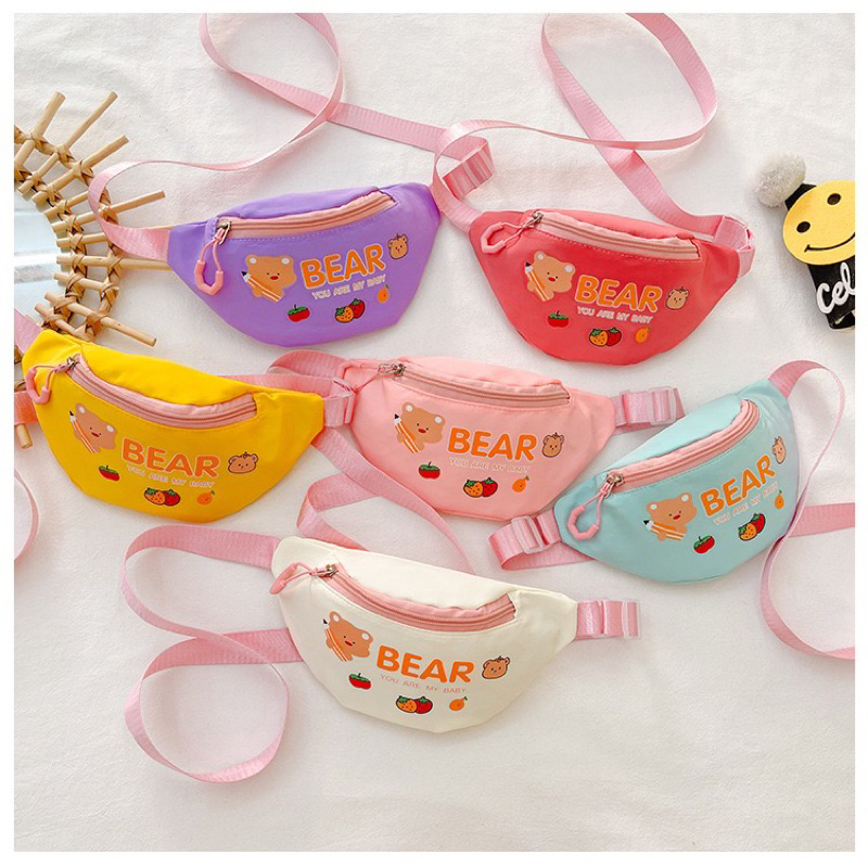 NAOMI - Lolita Cute Bag - Tas Anak Import Model Korea Sling Bag Anak - cross bag - tas selempang sinjia - tas angpao Perempuan Kids Bag Girls Tas Karakter Kanvas Cantik Cute bag waist bag tas pinggang anak