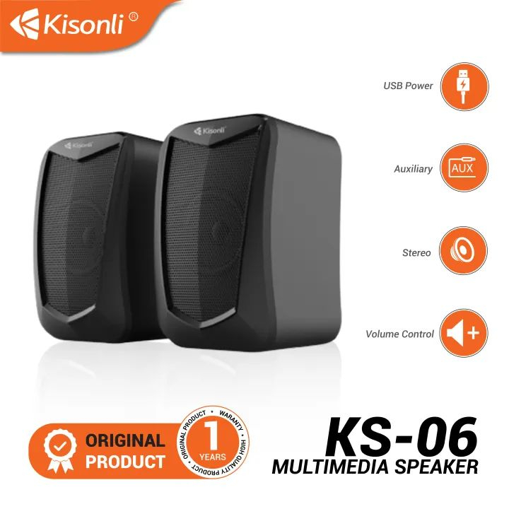 SPEAKER SPEKER SPIKER USB LAPTOP KISONLI IKS-06 2 INCH STEREO BASS