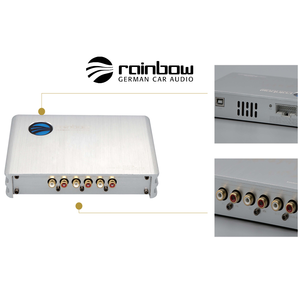 Rainbow EL-P0455A DSP Processor Audio Mobil 6-Channel Built in Amplifier