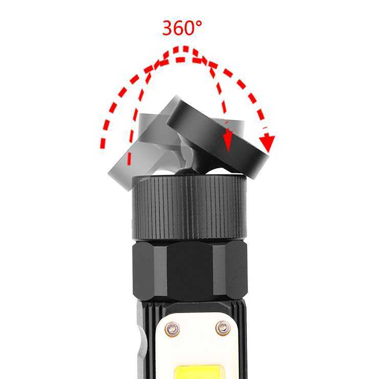 Senter LED Rotatable Head Magnetic Tail XPG+COB 10000 Lumens Dapat Di Isi Ulang