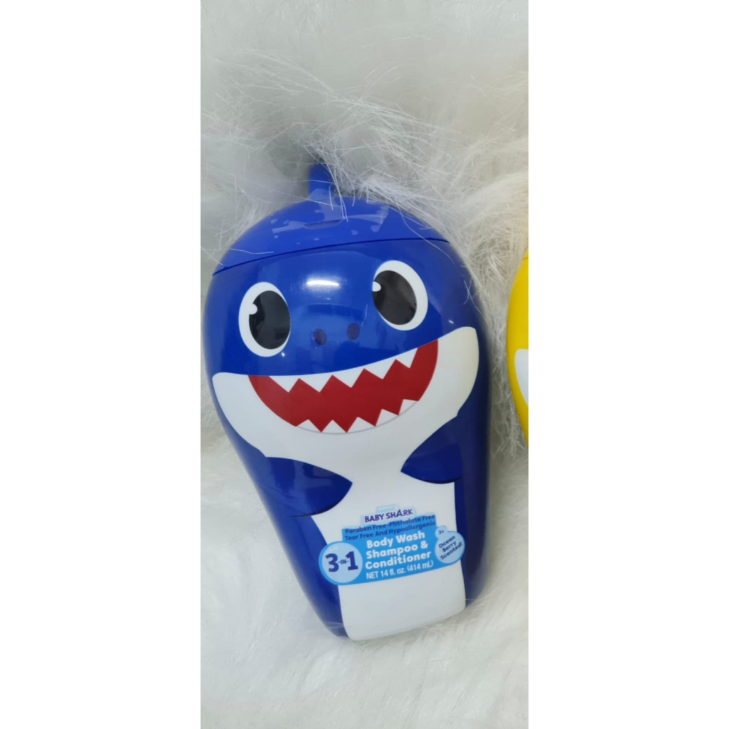 Pinkfong Baby Shark Bubble Bath, Body Wash dan Shampoo / sabun sampo gelembung / 3in1 head to toe / shampoo baby shark