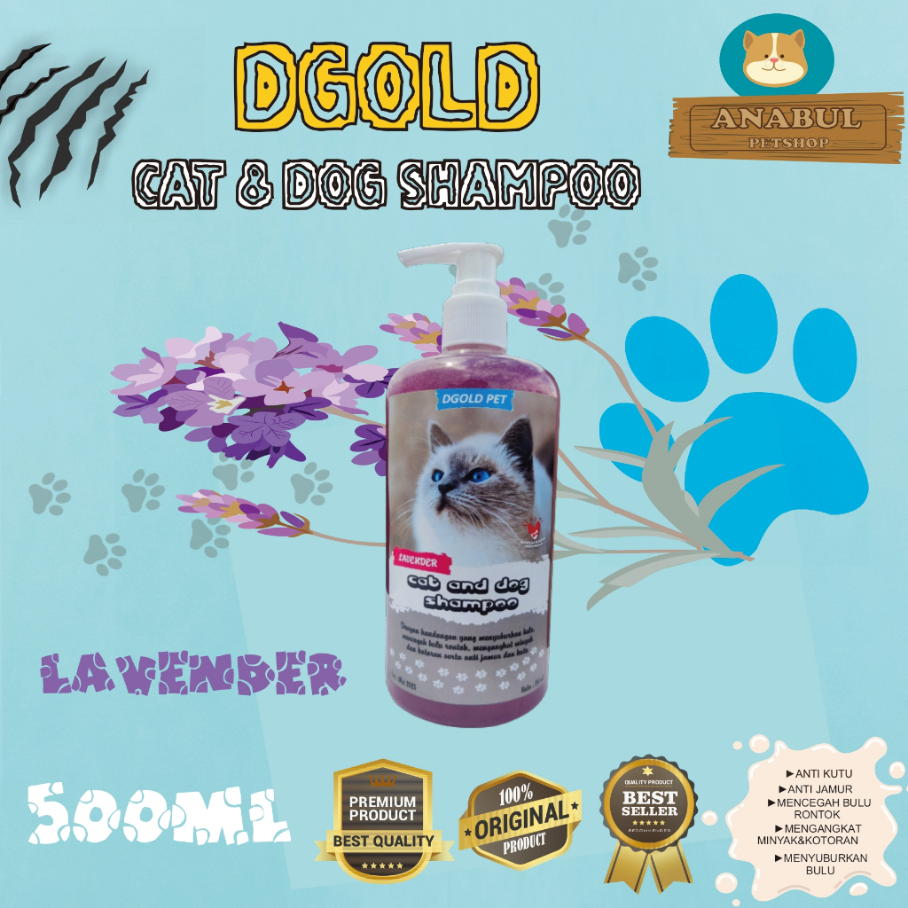 [GROSIR] SHAMPOO KUCING ANJING ANTI KUTU JAMUR DGOLD 500ML BOTOL PUMP MENCEGAH BULU RONTOK VARIAN AROMA MAWAR,LANVENDER,JASMINE,KOPI,BUBBLEGUM