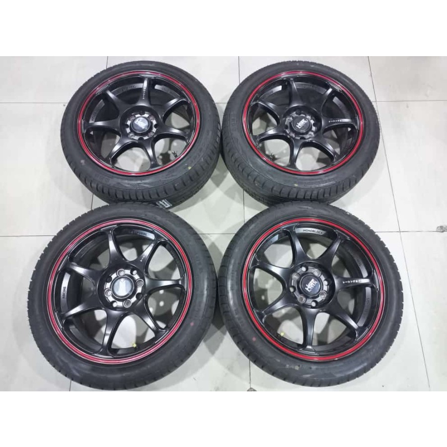 Velg Mobil Seken Ring 16 SEBUNSUTA HSR R16 Lebar 7 Baut 4 Offset 42 BAN 205 45 R16