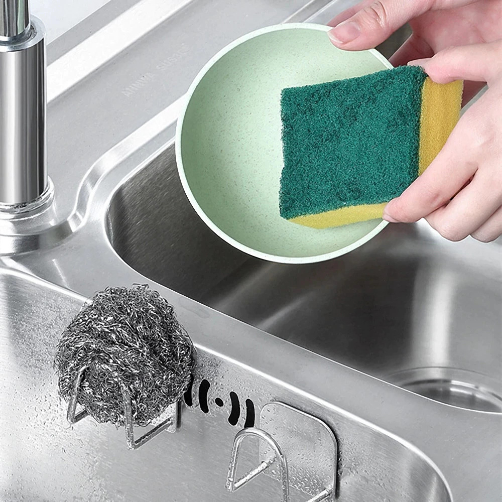 Gantungan Dapur Stainless Steel Kitchen Sponge Holder 1 PCS - V305 - Silver