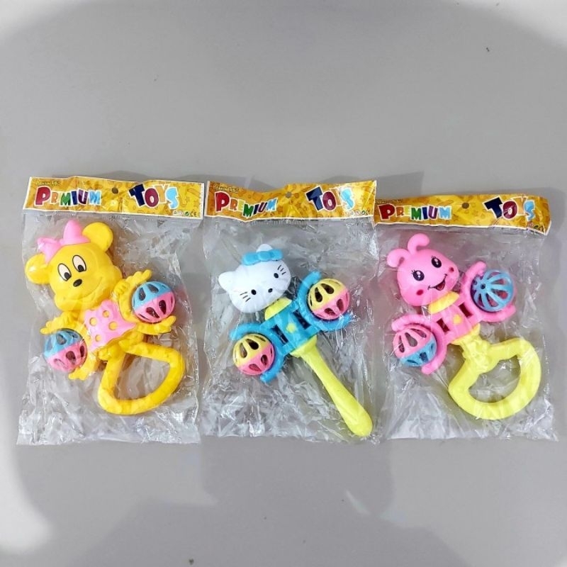 Kerincingan Bayi Karakter Lampu - Mainan Baby Rattle Anak Kerincing