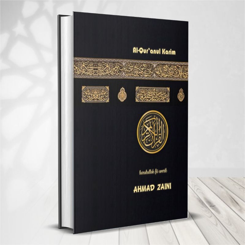 

souvenir Al Quran Custom Nama dan Ucapan Quotes A5