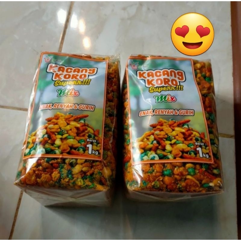 

Kacang campur mix nut 1 kg, Snack Koro Polong Pangpang, super lezat a