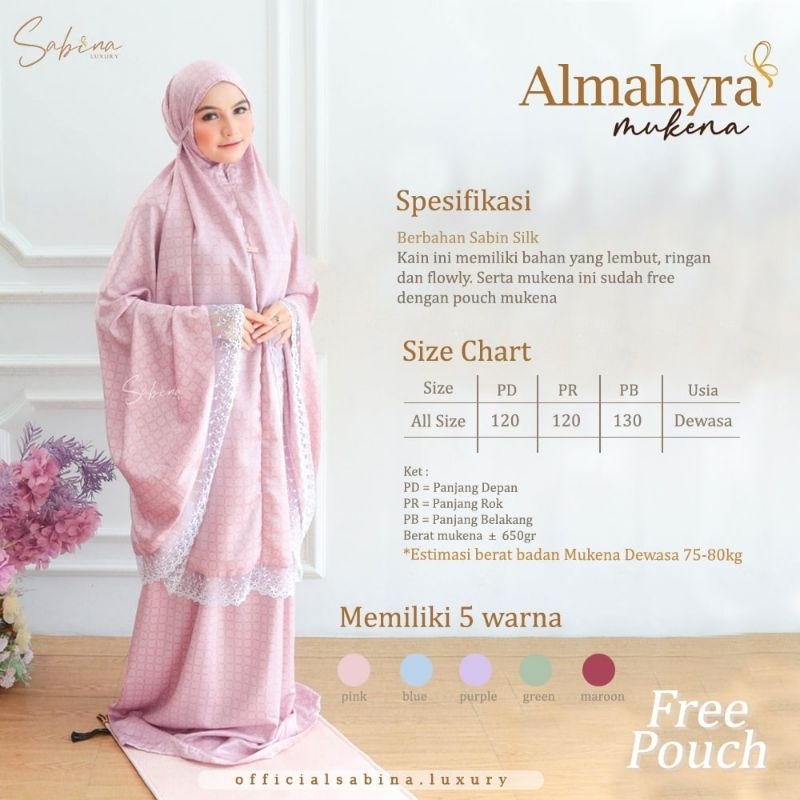 Mukena Dewasa Jumbo Sabin Silk Printing Premium by Sabina Luxury