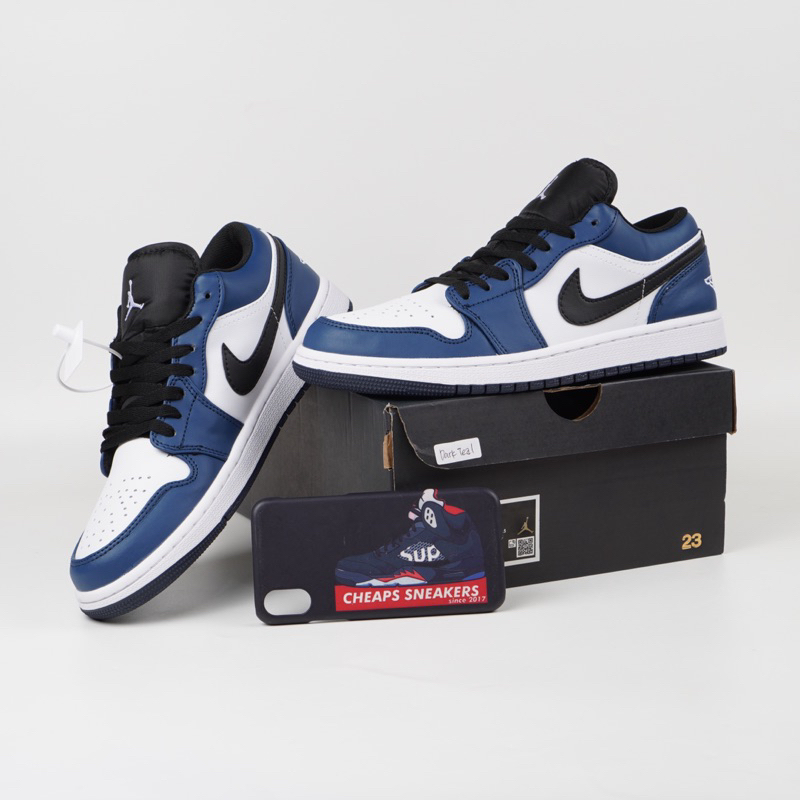 Nike Air Jordan 1 Low Dark Teal Navy Putih