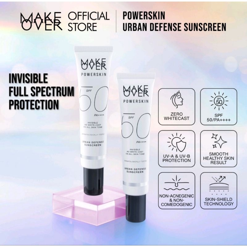 Sunscreen Make Over | Make Over Powerskin Urban Defense Sunscreen 40 ml