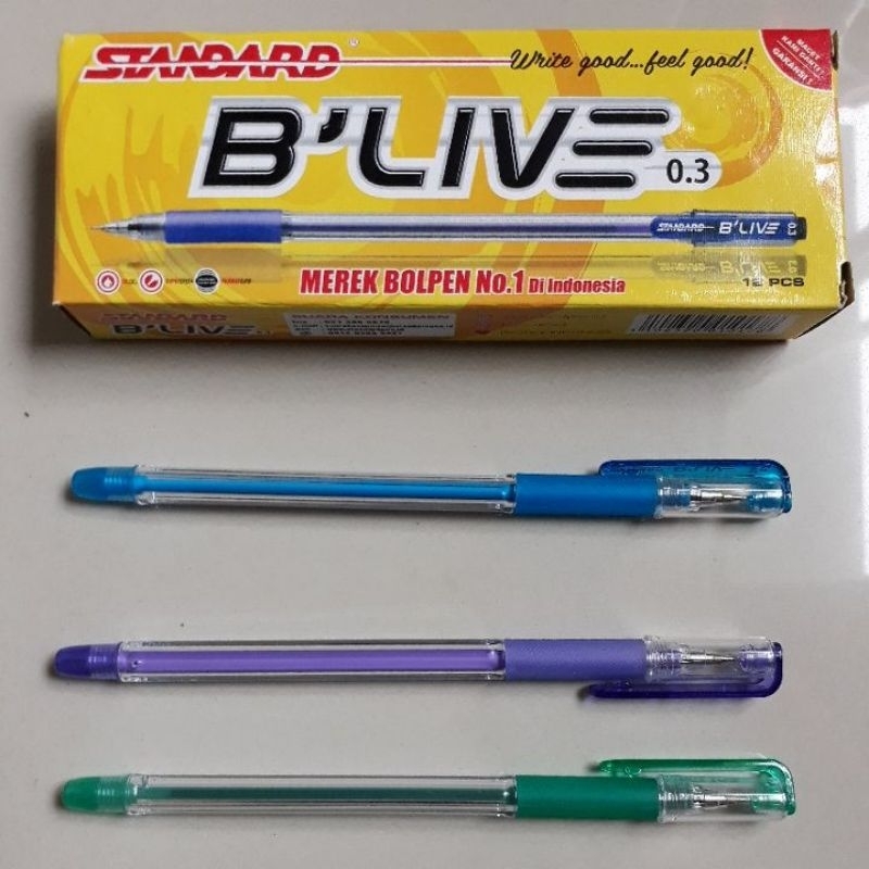 

Pulpen B'Live 0.3 Isi 12pcs