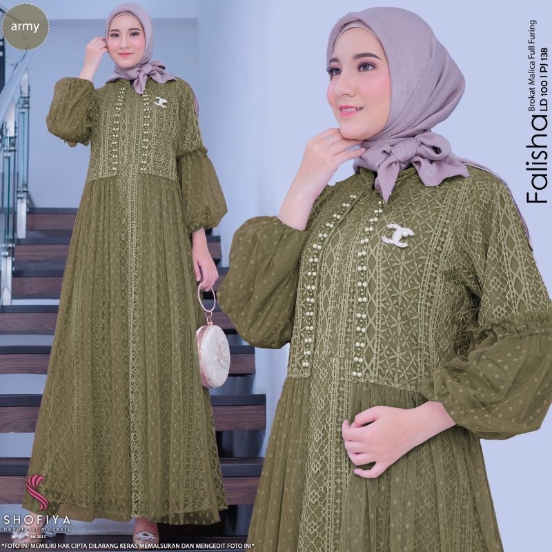 GAMIS BROKAT FALISHA DRESS ORIGINAL BY SHOFIYA