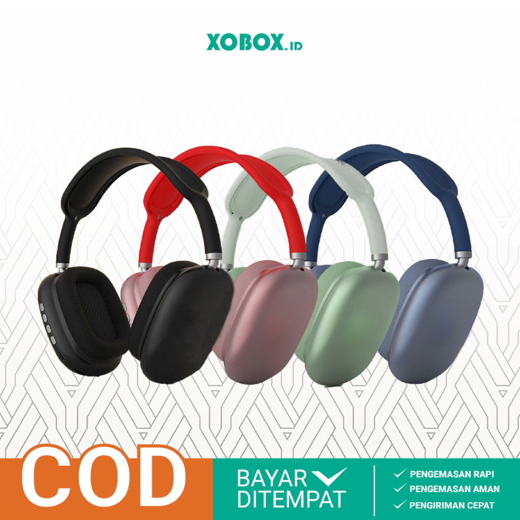 Headset Bluetooth P9 Macaron Headphone Wireless Stereo Bass AH053 - XOBOX