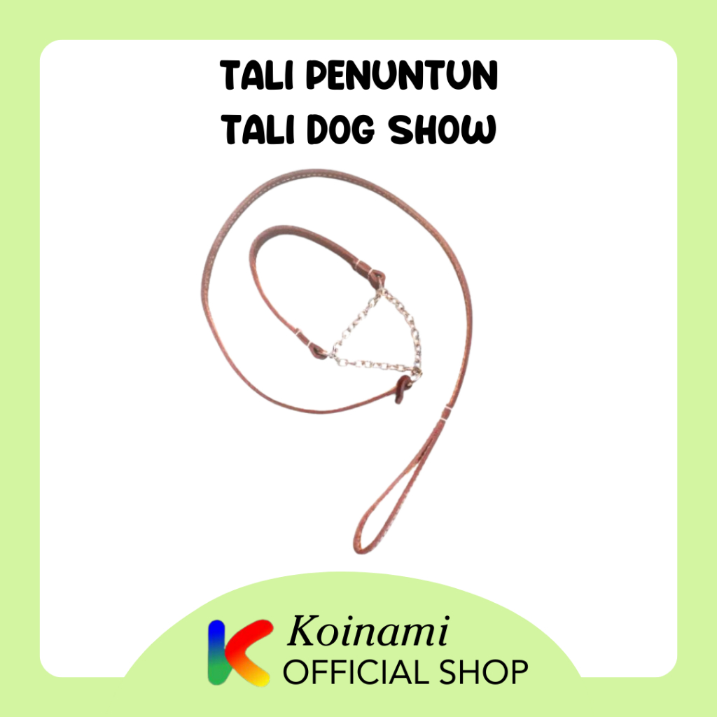 TALI PENUNTUN KULIT DOG SHOW / TALI PENUNTUN UNTUK ANJING RAS KECIL / edoth