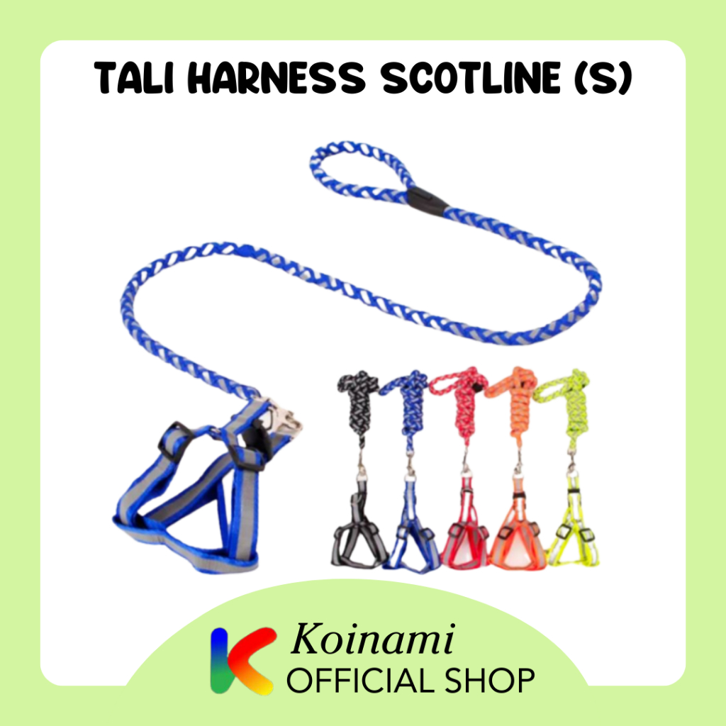 TALI HARNESS SCOTLITE (s) KUCING ANJING / COLLAR KUCING / aksesoris anjing kucing / rante anjing