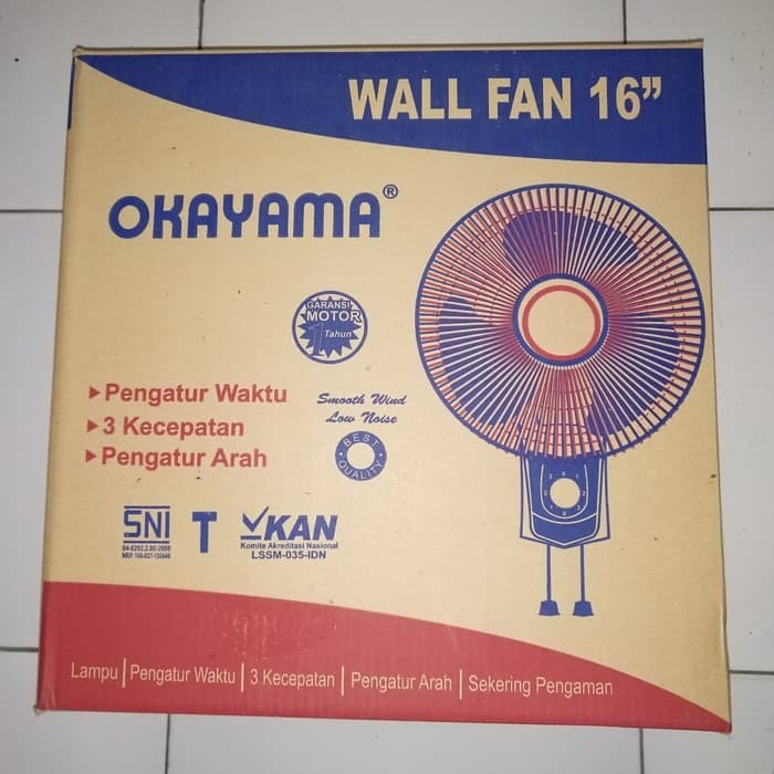 OKAYAMA WALL FAN / KIPAS ANGIN OK-1603 / OK 1603 (16 INCH)