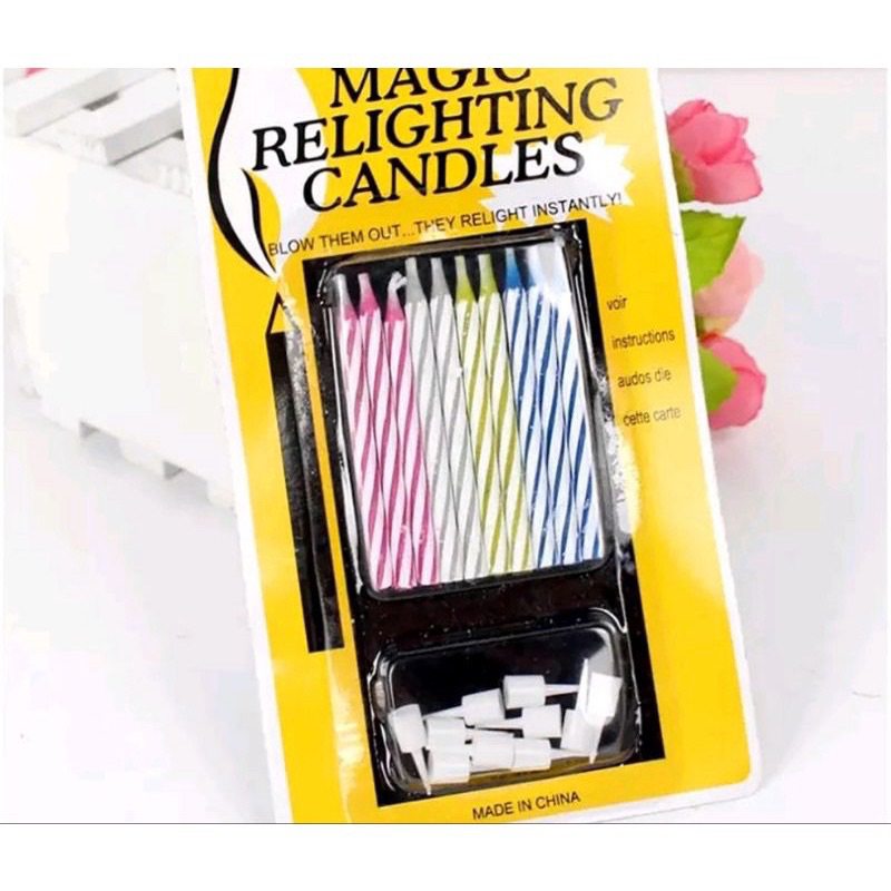 Lilin Magic Ulang Tahun Ajaib Birthday Candle Stik Batang Kecil 5cm isi 10pc