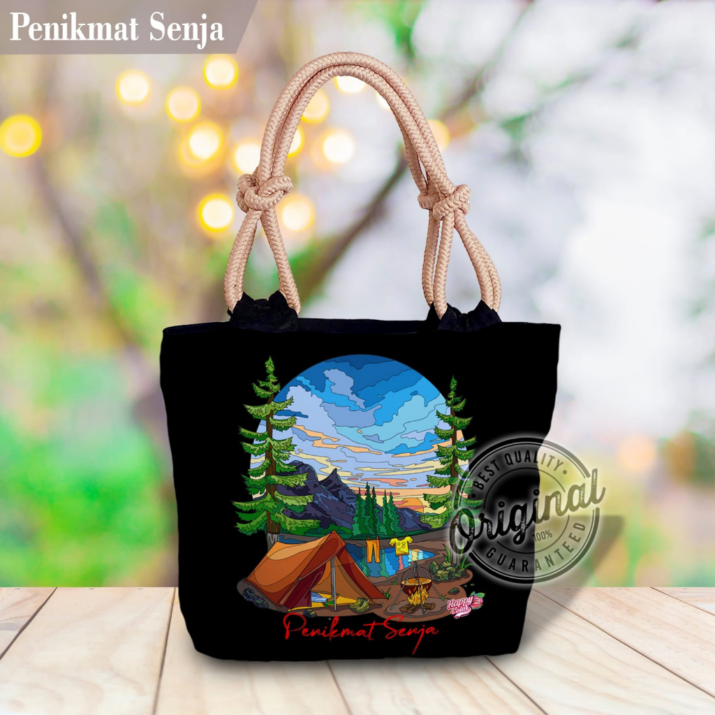 (PROMO MOTIF BARU) Totebag Tali Sumbu Animasi Terlengkap dan Tas Wanita Murah Sekolah Kampus