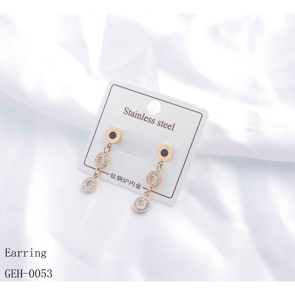 Anting Titanium Permata Cantik Perhiasan Fashion 0133/0053