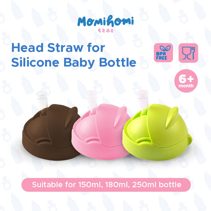 MOMI HOMI S05 Tutup Sedotan Pengganti Dot Aksesoris Botol Susu Bayi / Botol Minum Air Silikon Custom