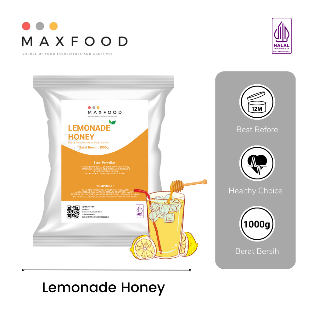 

Lemonade Honey / Bubuk Minuman Rasa Madu Lemon 1 KG