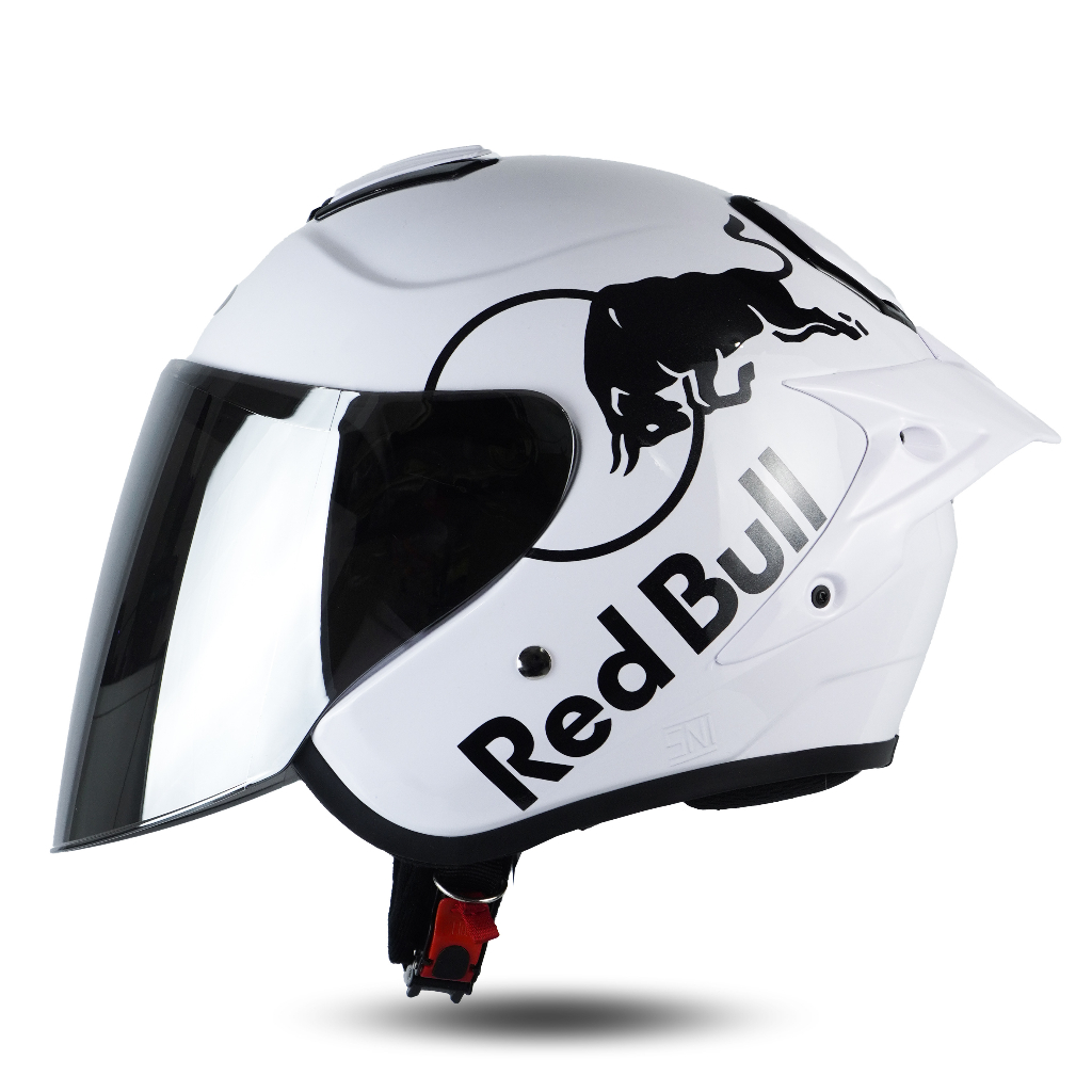 Helm Half Face SNI RED BULL Untuk Pria Dan Wanita Dewasa SNI Bisa Cod