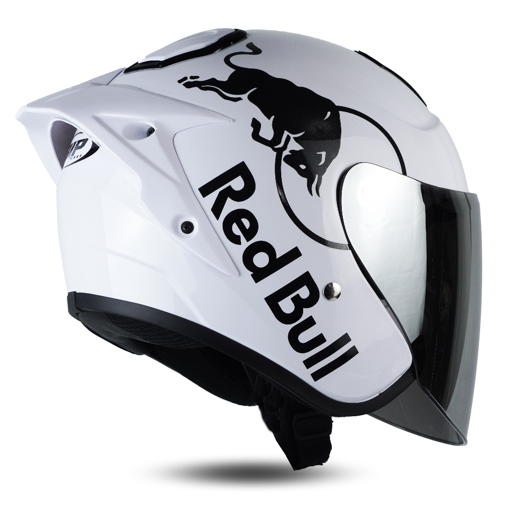 Helm Half Face SNI RED BULL Untuk Pria Dan Wanita Dewasa SNI Bisa Cod