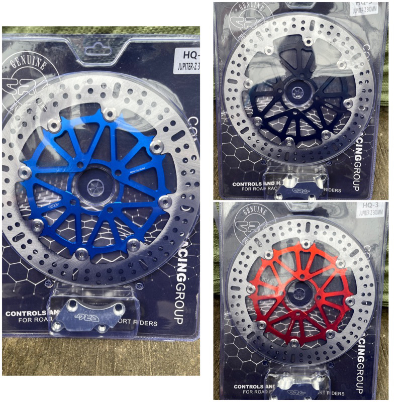 disc piringan cakram depan lebar floating CRG mdl moto1 uk 300mm lobang 4 universal jupiter vega r fizr plus breket CRG