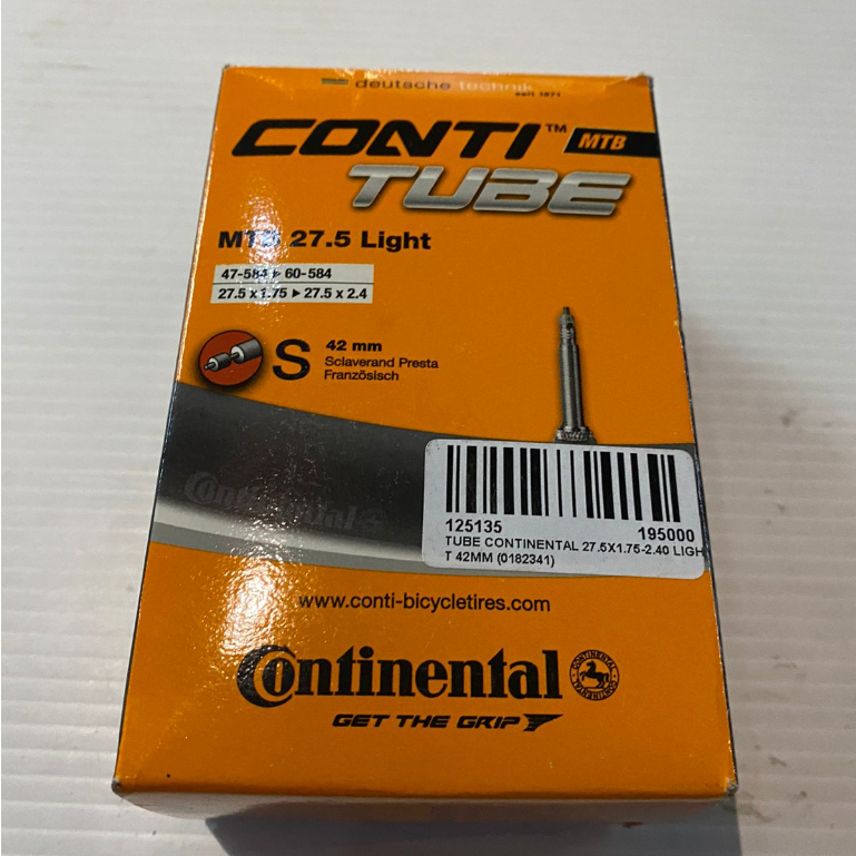 Tube Continental 27.5x1.75-2.40 Presta 42mm Original Ban Dalam Continental Mtb 27.5 Light