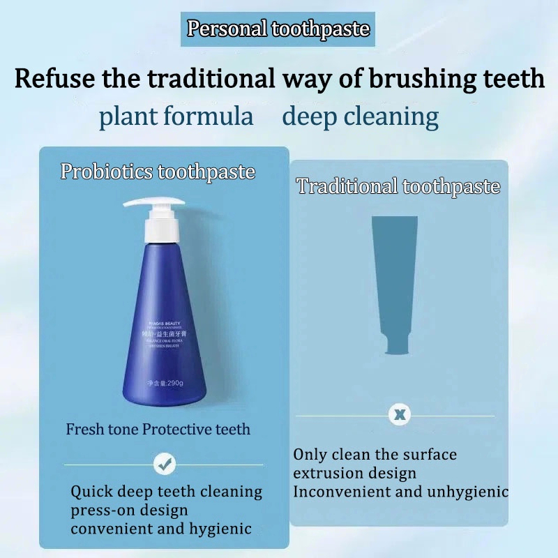 Pasta gigi pemutih Whitening toothpaste Perawatan mulut 290G Hapus warna kuning, plak, noda teh, noda kopi secara efektif,bau mulut Gigi putih, napas segar, perlindungan gusi, kesehatan mulut