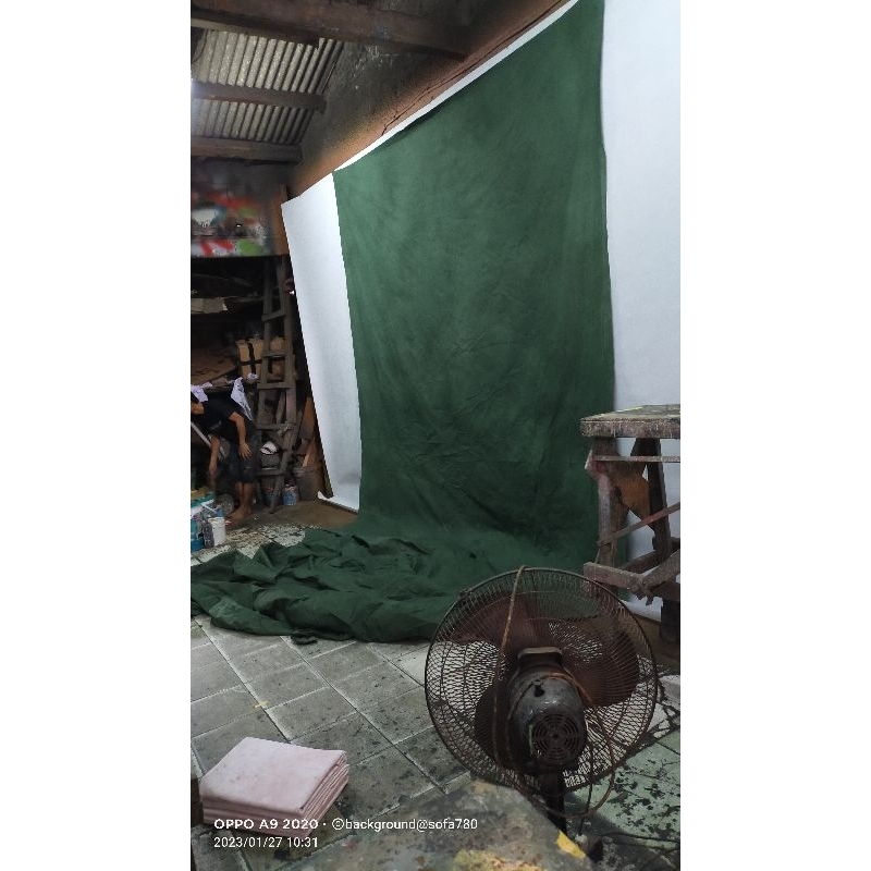 background studio photo muslin abstrak hijau tua uk4x6m