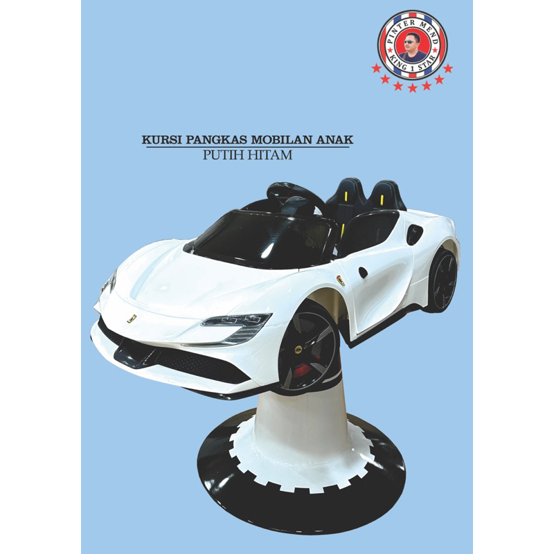 Kursi Mobilan Barbershop Mobilan Anak Kursi Barber Kids Kursi Pangkas Mobilan Aki