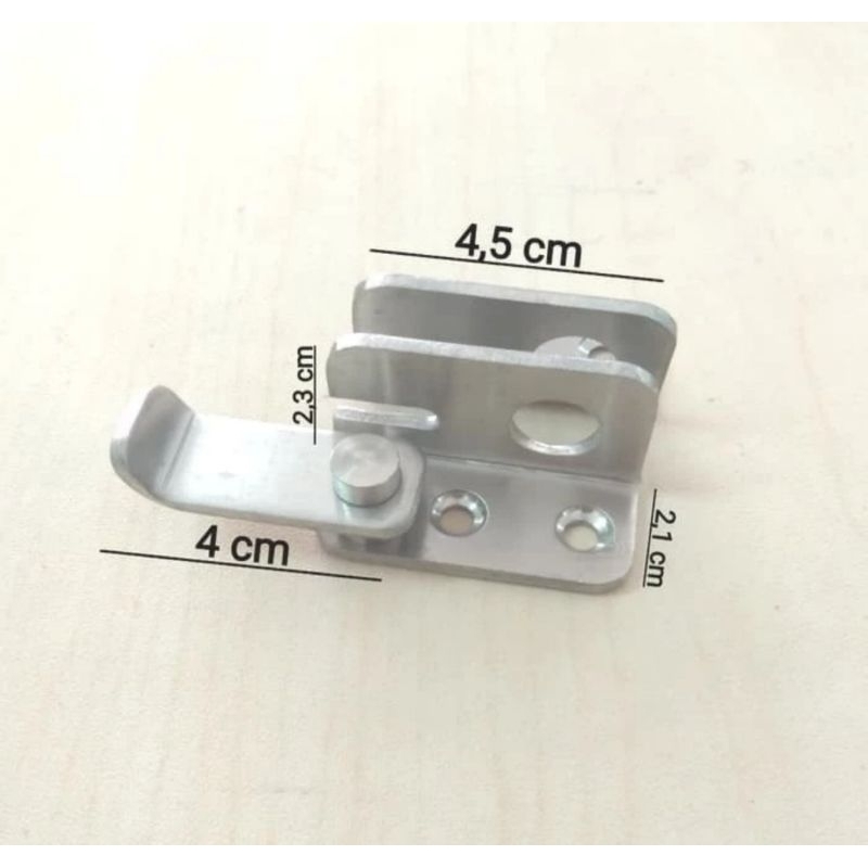 Grendel Kiri Kotak Stainless Steel/Grendel Tempat gembok