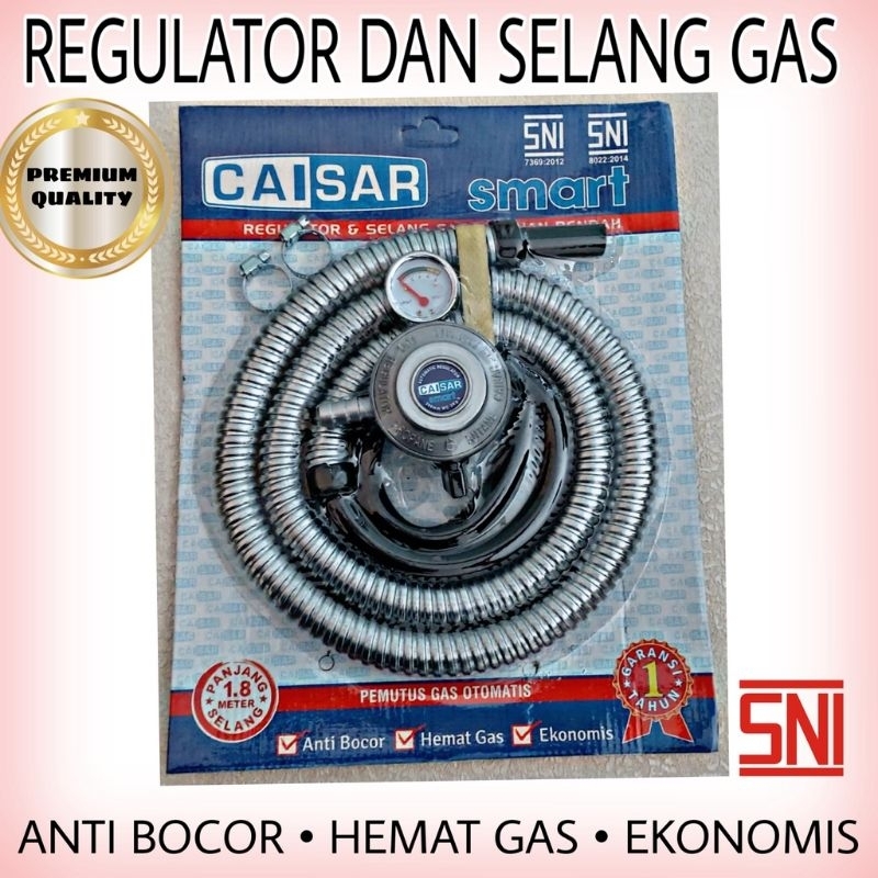 SELANG GAS KOMPLET REGULATOR CAISAR SMART BERKUALITAS SNI