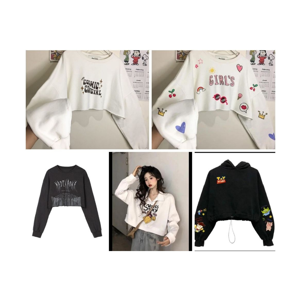 Sweater Oversize Wanita Edisi Crop Vol 2