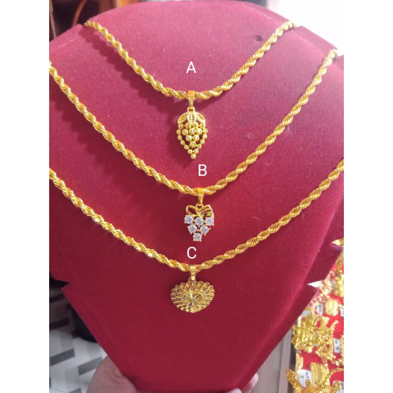 kalung tambang jumbo 7 suku lapis emas 24k