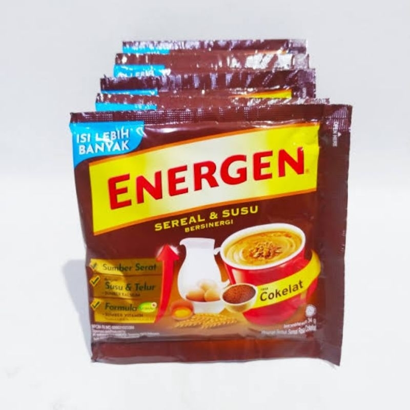 

Energen Sereal 32g x 10 sachet [1 Renceng] Rasa coklat, vanila, kacang hijau, jahe