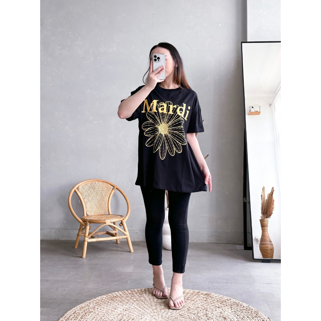INFINITEE Kaos Wanita Ukuran Jumbo Bahan Katun Motif Terkini 120