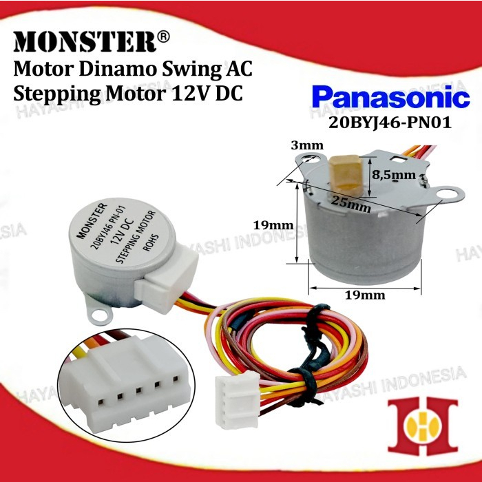 Motor Swing AC LG SHARP DAIKIN PANASONIC GREE Dinamo DC 12V Original