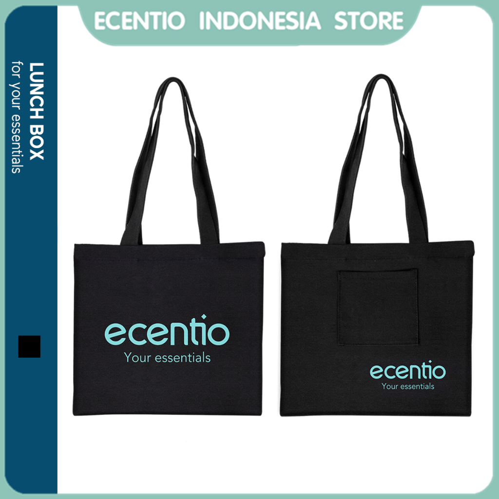 ecentio Tas Tote Bag Tas Sekolah Kanvas Totebag Import Sling Wanita Tas Belanja