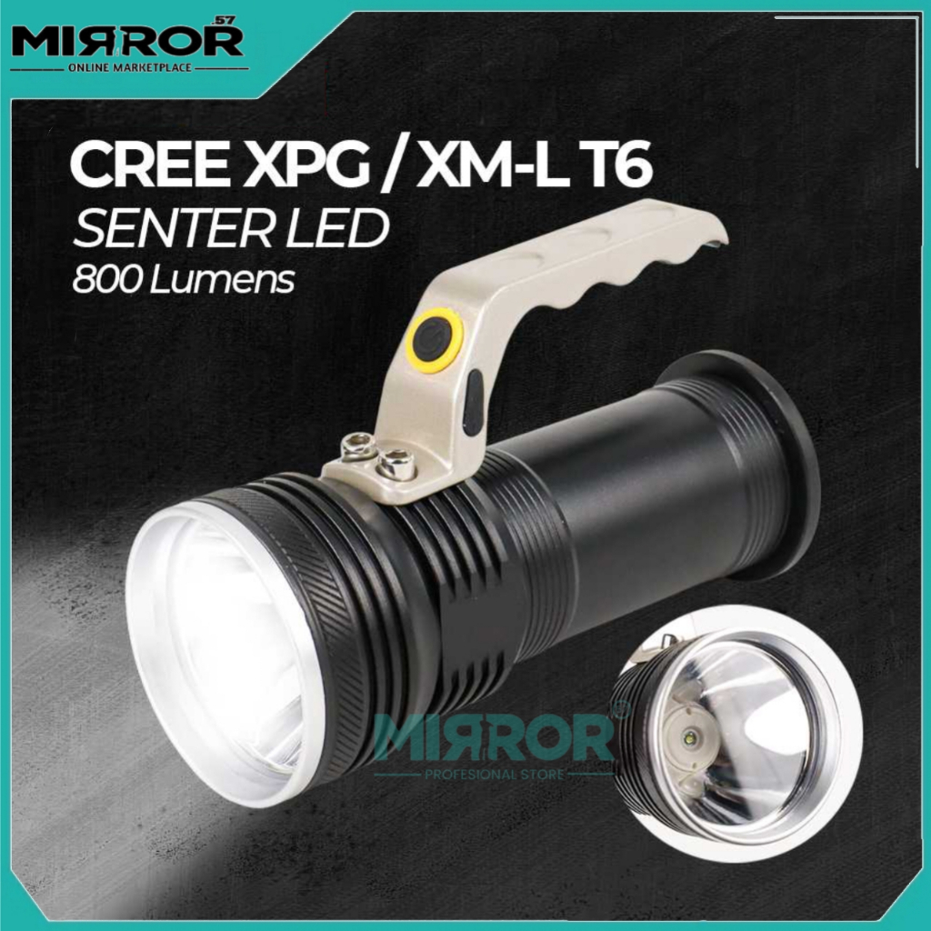 Senter LED Cree XPG / XM-L T6 800 Lumens Ada Pegangan