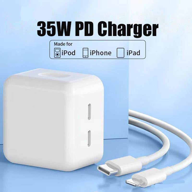 (ba) TC / Charger IP 14 Pro Max 35 Watt Dual Port USB C to Lightning