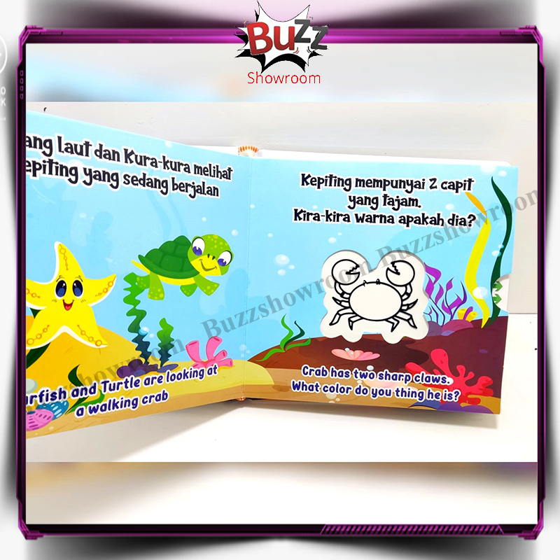 The Ocean Magic Color Book Buku Cerita Anak Balita Belajar Warna Bayi