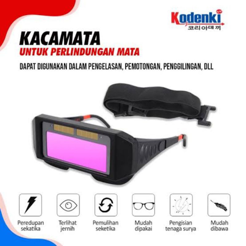 Kaca Mata Las Otomatis Kodenki/Gelap
