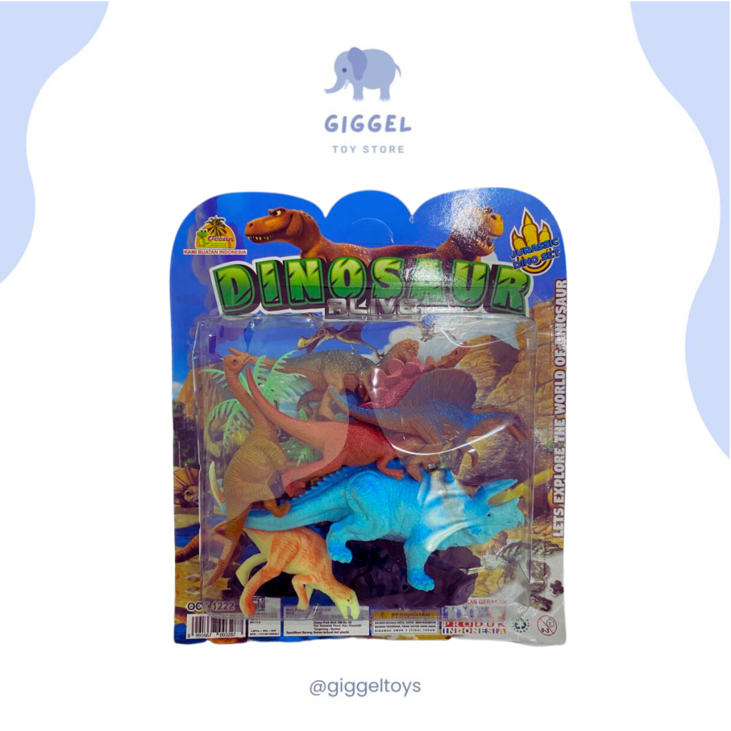 [ Giggel ] Dinosaurus Alive / Mainan Dinosarurus Action Figure / Miniature Dinosaurus Bahan Karet