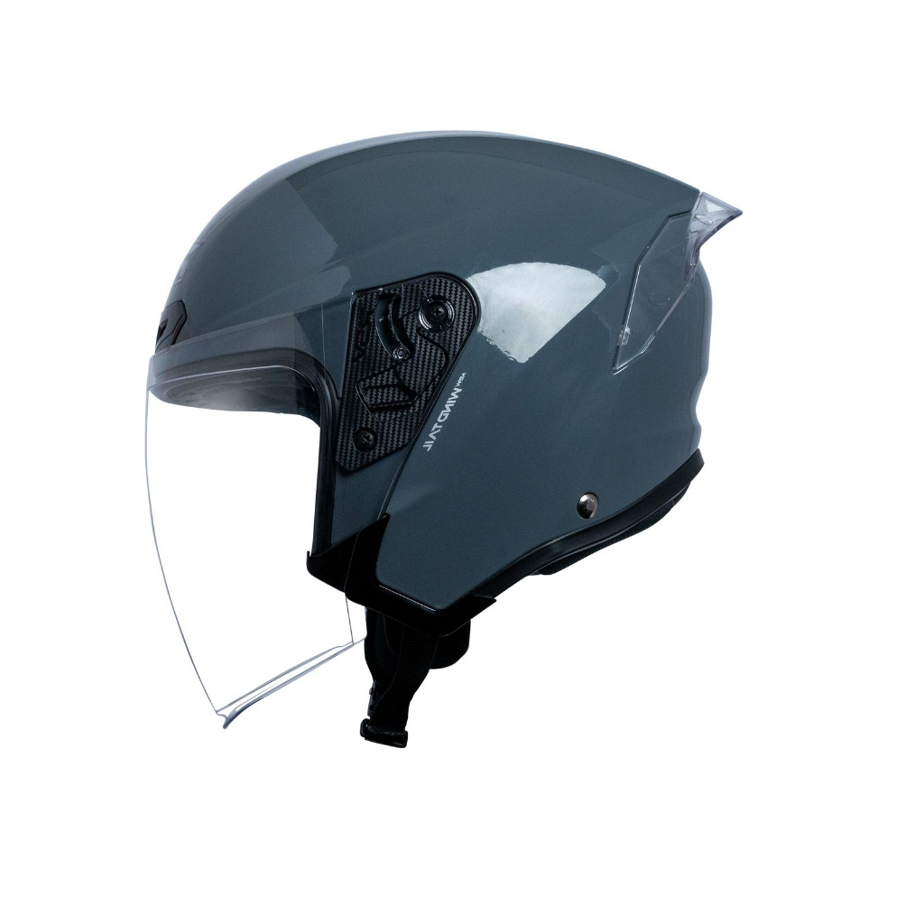 RSV NEW WINDTAIL PLATINUM GREY GLOSSY | HELM HALF FACE | ORIGINAL RSV