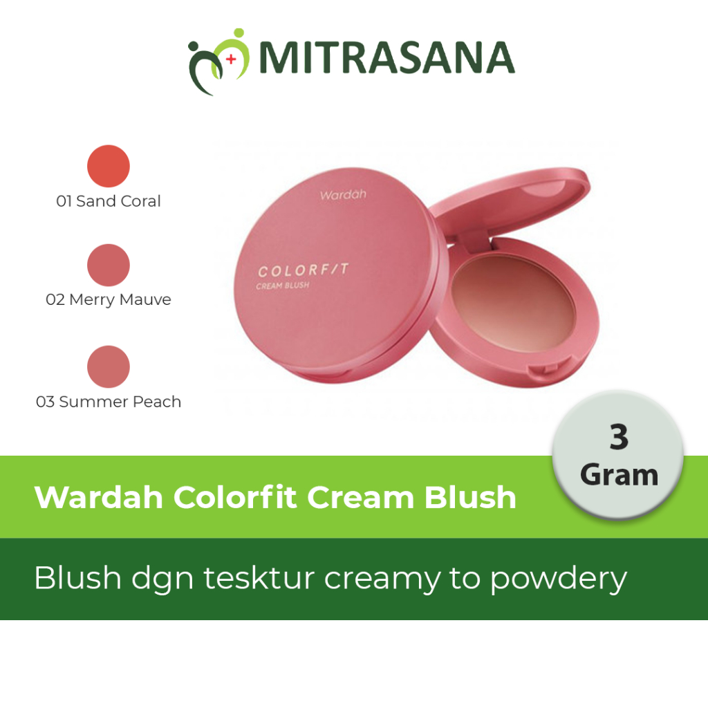 Wardah Colorfit Cream Blush 3 g - Blush on