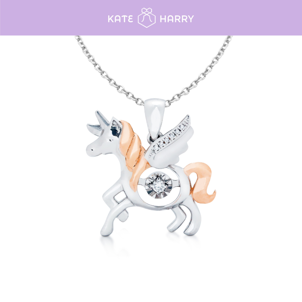 Kate Harry Jewellery - Liontin Anak Berlian Eropa Emas Unicorn