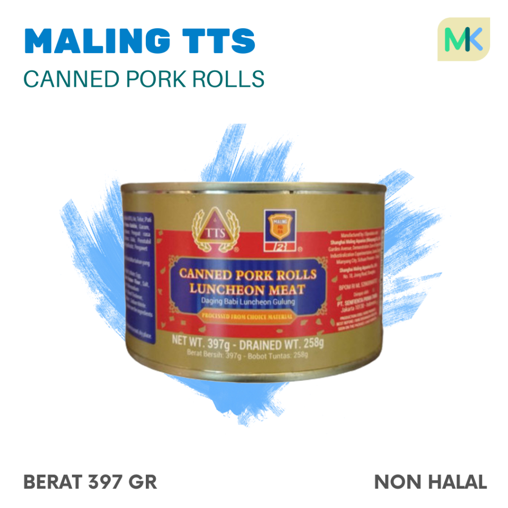 

CANNED PORK ROLLS LUNCHEON MEAT MALING TTS EGG ROLLS 397 GR